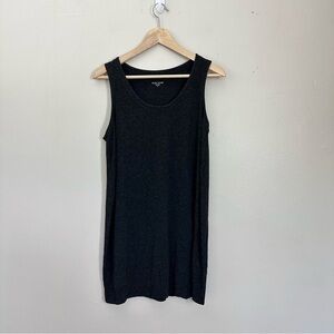 Eileen Fisher Charcoal Gray Sleeveless Scoopneck Tank Dress M